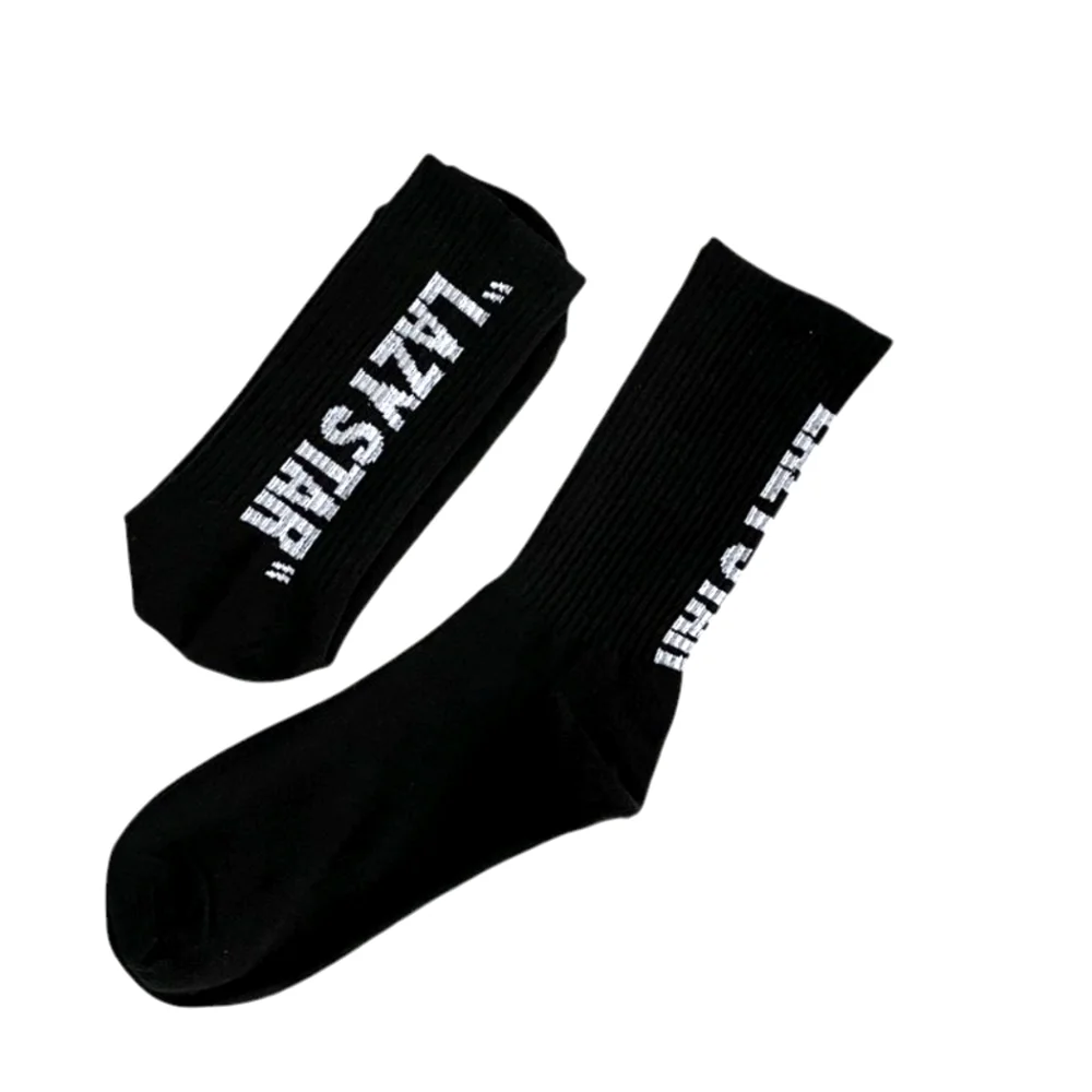 Lazy Star Black Socks for Men
